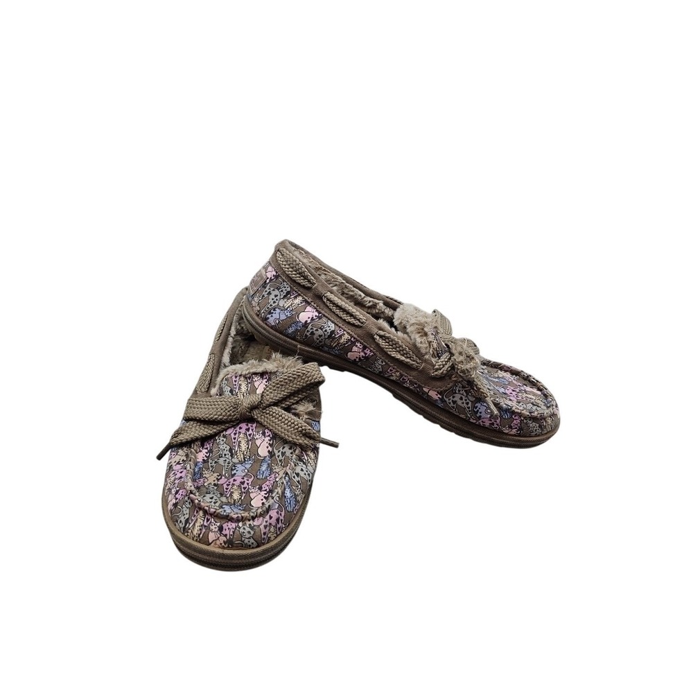 Bobs Skechers Too‎ Cozy Cats Multi-Colored Vegan Memory Foam Slippers 9.5
